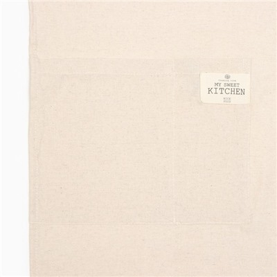 Фартук Этель ECO, цвет молочный, 60×64 ±6 см, 70% хл, 30% лён, 190 г/м²