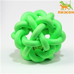 Игрушка резиновая «Молекула», 4 см, с бубенчиком, зелёная