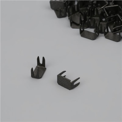 Нижний ограничитель для молнии, металлический, №8, 500±20 шт., цвет чёрный никель