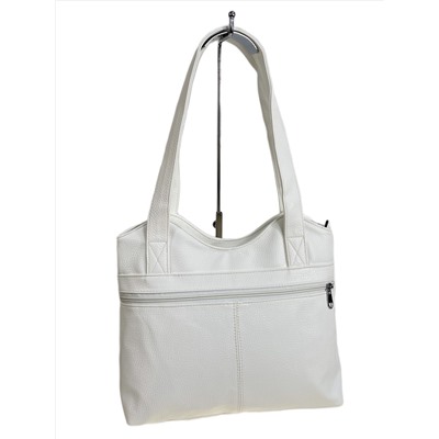 Женская сумка из искусственной кожи, цвет белый