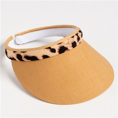 Козырёк женский MINAKU Leopard, коричневый, размер 56-58