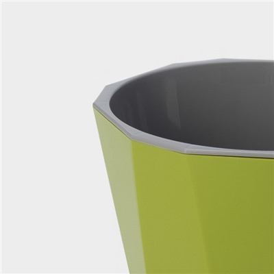 Кашпо для цветов со вставкой «Палермо», 1.8 л, цвет оливковый