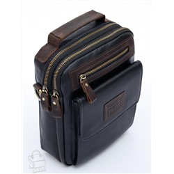 Сумка мужская кожаная 4185-1TR black Tough Ruder