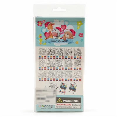 Водная раскраска «Животные», с кисточкой и мольбертом