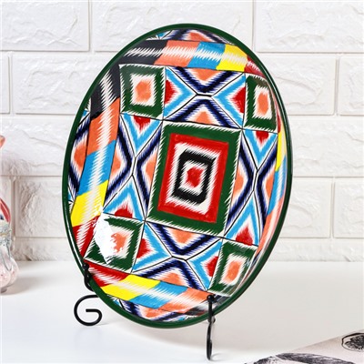 Ляган узбекский Риштанская Керамика «Атлас», d=31 см, разноцветный