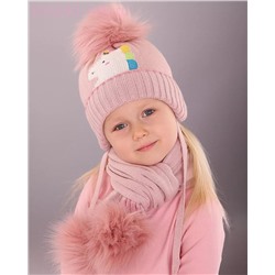 03-78-D Комплект для девочки (шапка+шарф) (46-48)