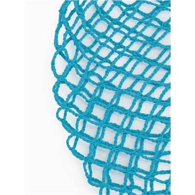 Сумка-авоська плетёная, клетка 1.5 см, синяя