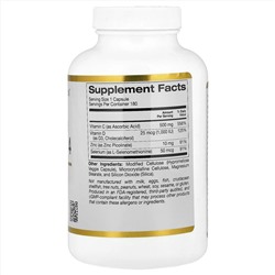 California Gold Nutrition, Immune Complex 4, комплекс для укрепления иммунитета, 180 растительных капсул