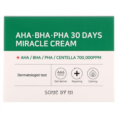 Some By Mi, Крем с кислотами AHA, BHA, и PHA, для устранения несовершенств кожи за 30 дней, 60 г