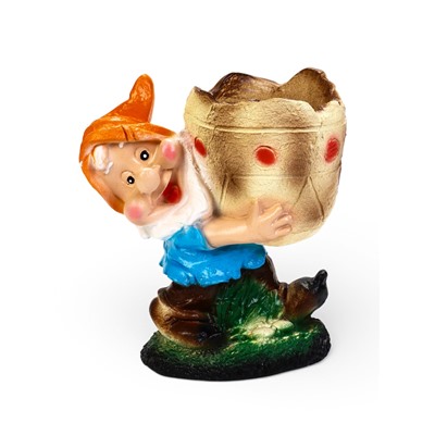 Садовая фигура из гипса «Гном с кашпо», 25×15×24 см, МИКС