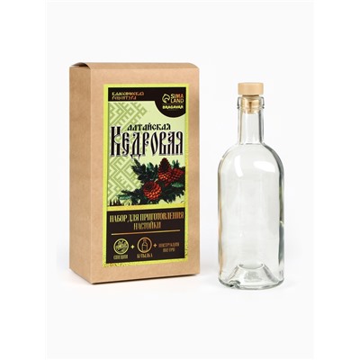 Набор для приготовления настойки «Алтайская кедровая», набор трав и специй, бутылка