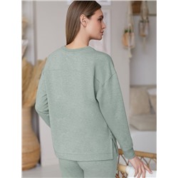 Джемпер из облегченного футера  с эластаном