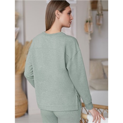 Джемпер из облегченного футера  с эластаном