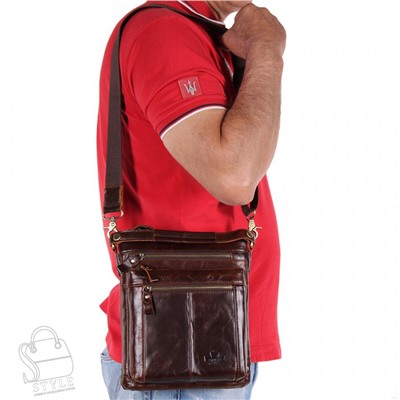 Сумка мужская кожаная 7615Z coffee Zinimxs