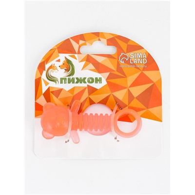 Игрушка для собак жевательная светящаяся в темноте «Медвежонок», 9×4.5 см