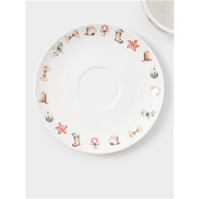 УЦЕНКА Чайная пара «Волшебный праздник», чашка 210 мл, блюдце 15 см