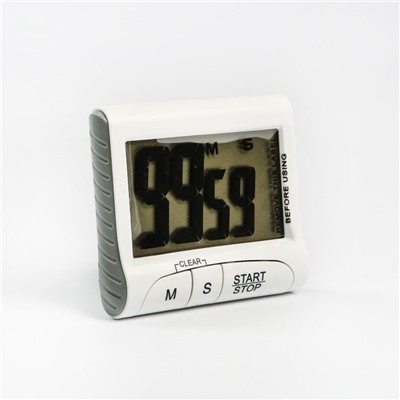 Таймер LuazON LTB-02, электронный, с магнитным креплением, белый