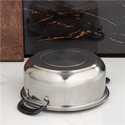 УЦЕНКА Кастрюля Promo, 2.3 л, d=22 см, с крышкой, нержавеющая сталь, серебристая