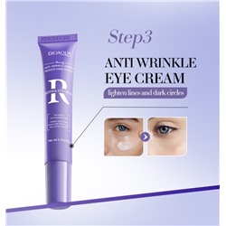 Набор для лица антивозрастной с ретинолом и гиалуроновой кислотой 6 средств в подарочной коробке BIOAQUA