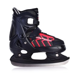 Коньки (размер М35-38) черные-красные, в сумке