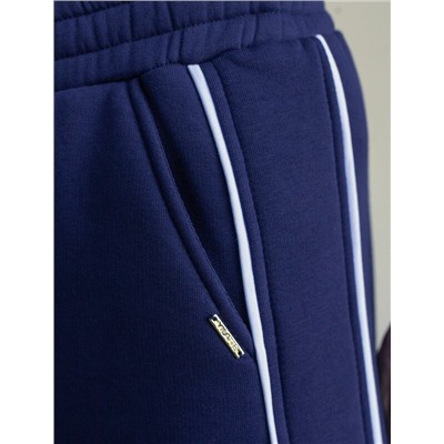 Теплые брюки джоггеры из эластичного футера трехнитки с начесом