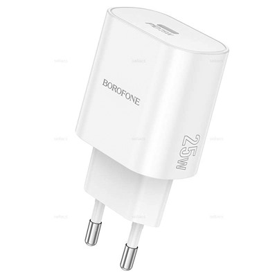 Адаптер Сетевой Borofone BA82A Platinum PD Type-C 3A/25W (white)