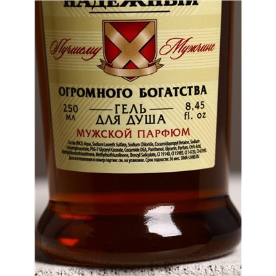 Гель для душа коньяк «Самый надёжный», 250 мл, аромат мужской парфюм, Чистое счастье