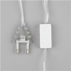 УЦЕНКА Гирлянда «Нить» 5 м с насадками «Клубки белоснежные», IP20, прозрачная нить, 20 LED, свечение белое, 220 В