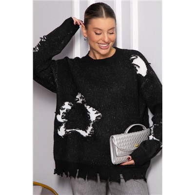 Свитер рваный Наиль (черный) Б14419-13М