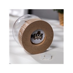 Светодиодная фигура «Шар с оленёнком» 8×8 см, дерево, пластик, батарейки AG13×3, свечение тёплое белое