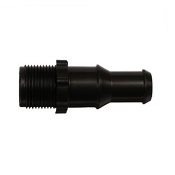 Штуцер, наружная резьба 3/4", для шланга 3/4" (19 мм) — 1" (25 мм), пластик