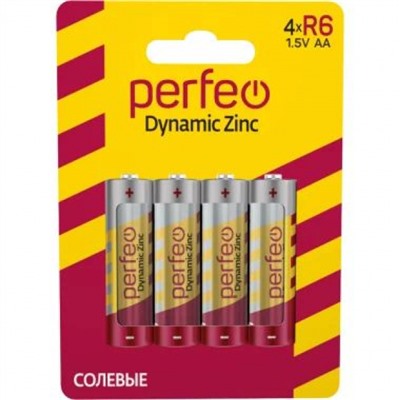 Элемент питания Perfeo R06 4BL Dynamic Zinc (120/480) Perfeo