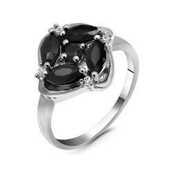 Кольцо из серебра сапфир корунд, Ромейн