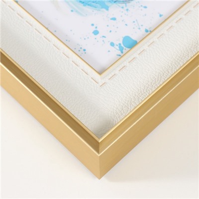 Фоторамка для фото 10×15 см «Аристея», пластик, золотая рама, 3.3×18.3×23.5 см