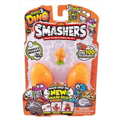 Smashers Дино-сюрприз в яйце, 3 шт. Игрушки разных брендов, 270493