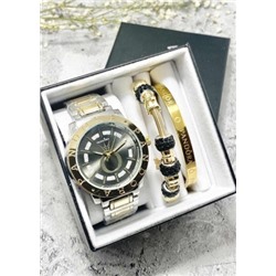 Подарочный набор для женщин часы, 2 браслета + коробка #22852960