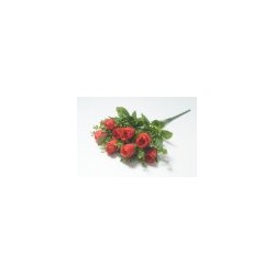 Искусственные цветы, Ветка в букете бутон розы 9 голов (1010237) микс