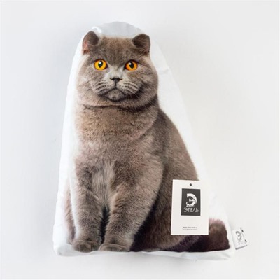 Подушка декоративная Этель «Кот» 33×40 см, велюр, 100% п/э