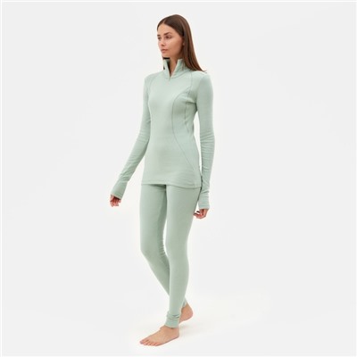 Термобельё женское (лонгслив, лосины) MINAKU, изумруд, размер 46