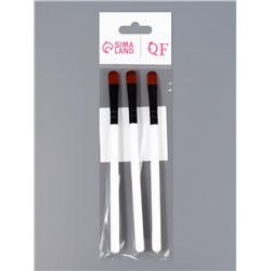 Набор кистей для макияжа SMOKY, 3 шт., 13(±1) см, белый, чёрный