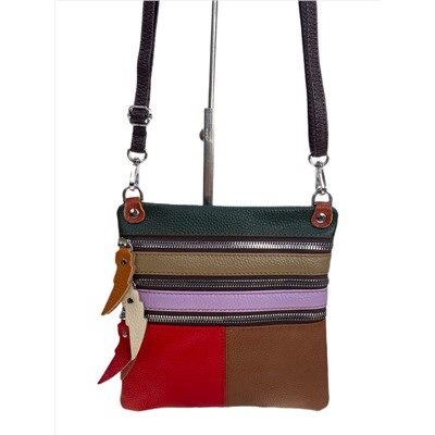 Женская сумка из натуральной кожи мультицвет