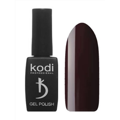 Kodi Гель-лак для ногтей 100 WN, темный фиолетово-бордовый, без перламутра и блесток, плотный, 8 мл 11897