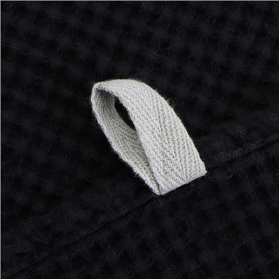 Полотенце вафельное SL HOME: Linen «Дарк Маре», 40×70 см, чёрное