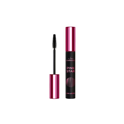 Тушь для ресниц PINK STAR силиконовая кисть, эффект удлинения, 10 мл