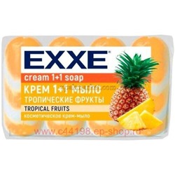 EXXE Крем-Мыло Тропические Фрукты оранжевое полосатое 4шт*75 гр 1409