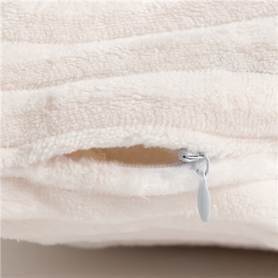 Наволочка декоративная «Этель», 40×40 см, велсофт, белая