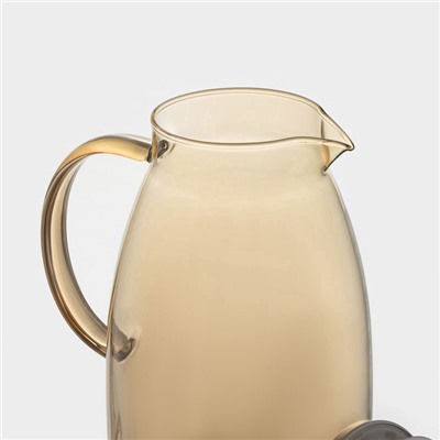 УЦЕНКА Кувшин «Богема», 1.8 л, с металлической крышкой, стекло, золотистый