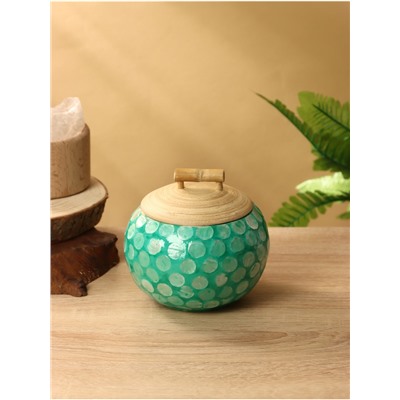 Банка для сыпучих продуктов, 13×13×11 см, бамбук