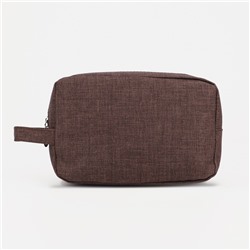 Косметичка на молнии, цвет коричневый