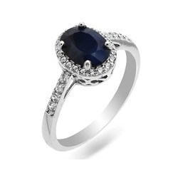 Кольцо из серебра сапфир корунд, SL-RIC77